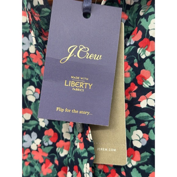 J. Crew Liberty London Shirt Button Down Women Size 0 Sarah Floral Pink Slim New - Picture 7 of 15